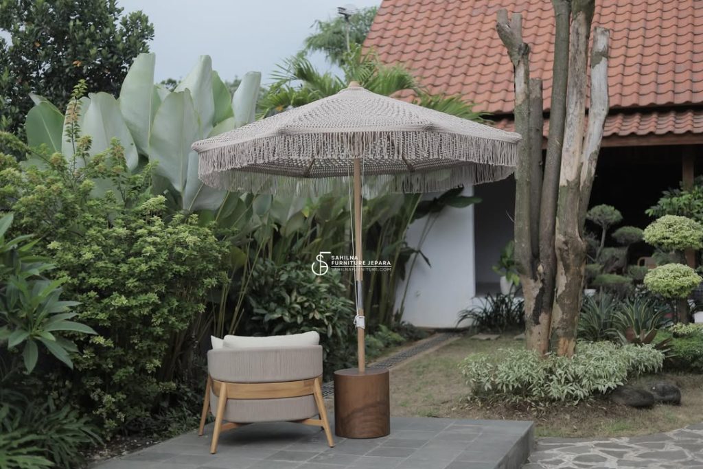 boho macrame umbrella