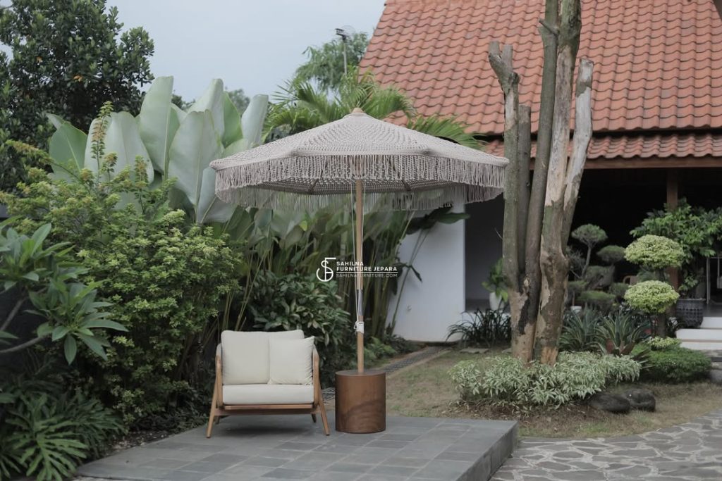 decorative macrame umbrella
