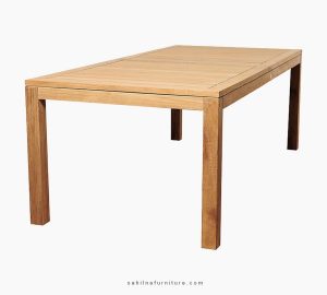 rectangular teak outdoor dining table