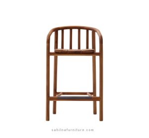 solid teak bar stool