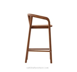 solid teak bar stool