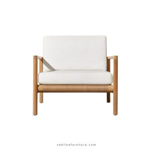 solid wood lounge chair