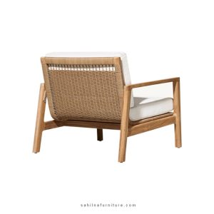 solid wood lounge chair