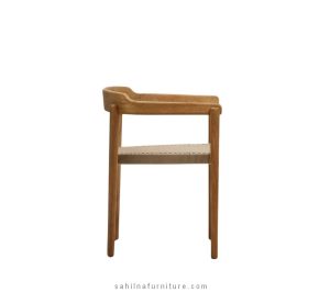 teak and rope chair