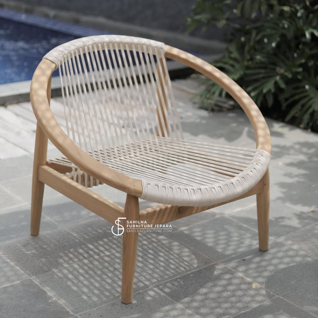 teak rope lounge chair