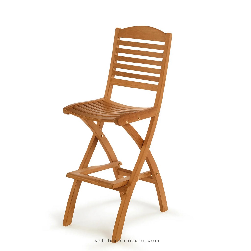 teak folding bar stool