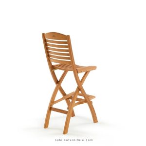 teak folding bar stool