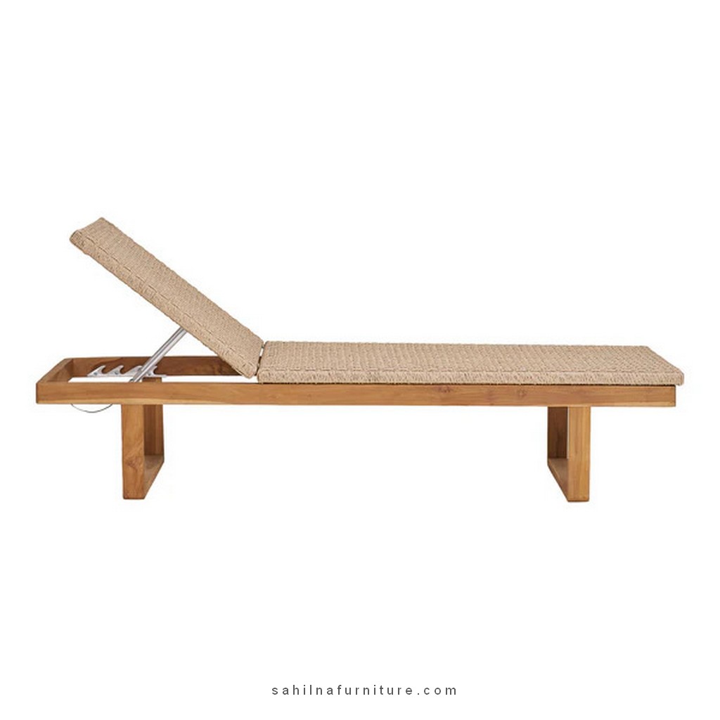 teak garden sun lounger