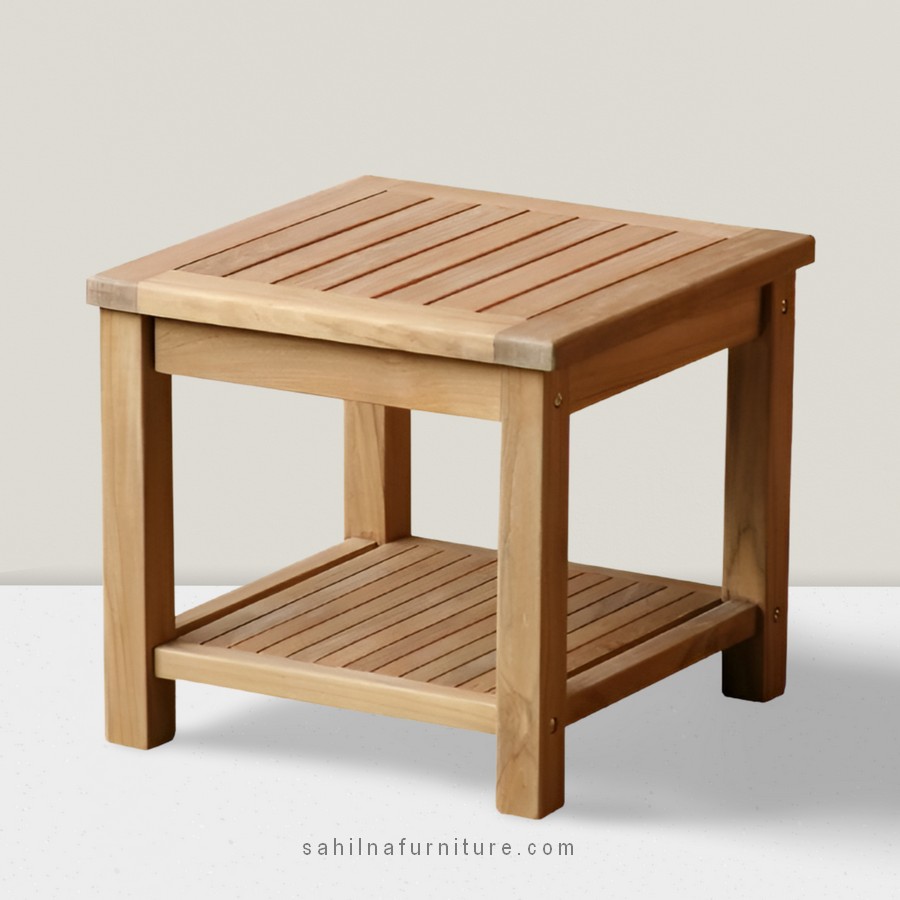 teak patio side table