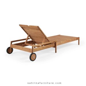 teak garden sun lounger
