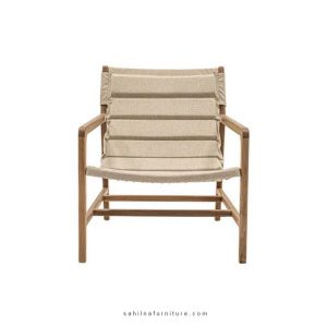 solid teak lounge chair