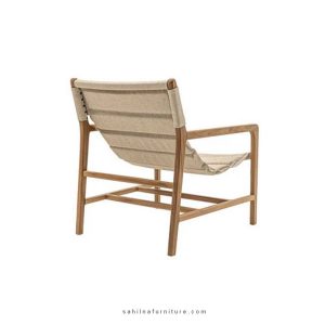 solid teak lounge chair