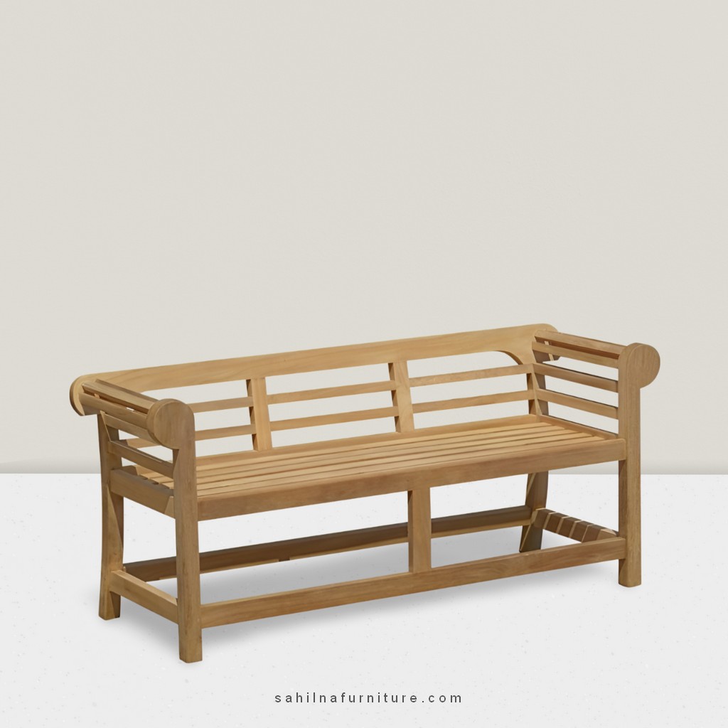 solid wood garden bench