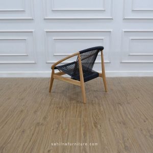 teak and rope easy chair