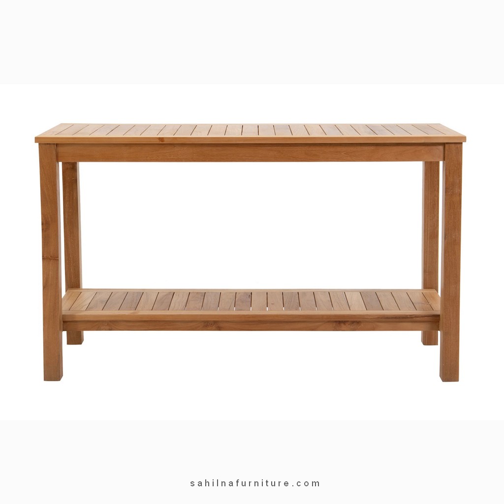 teak outdoor console table