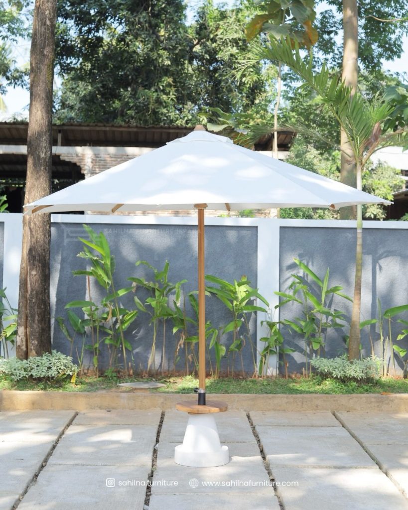 teak outdoor umbrella