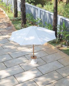 teak outdoor umbrella