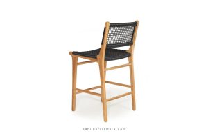 teak woven counter stool