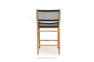 teak woven counter stool