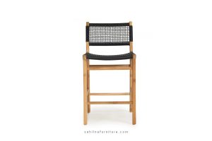 teak woven counter stool