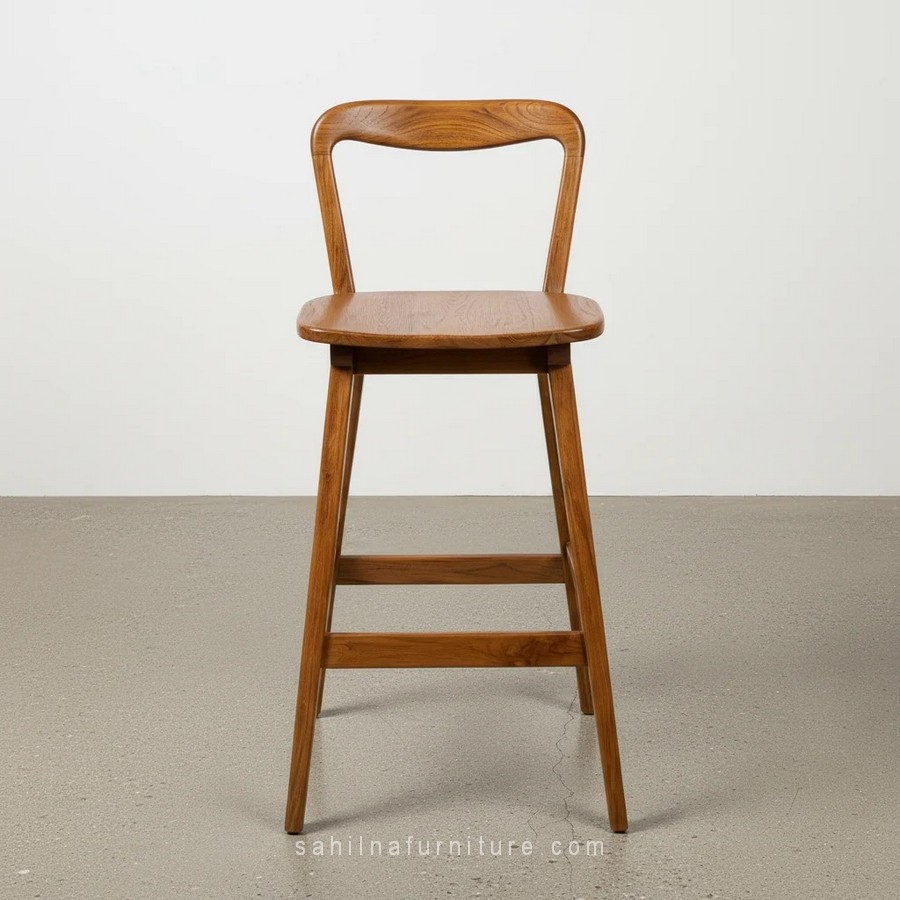 solid teak wood bar stool