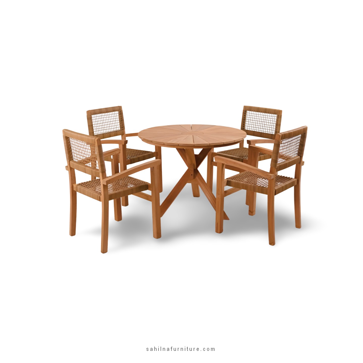 outdoor round table dining set