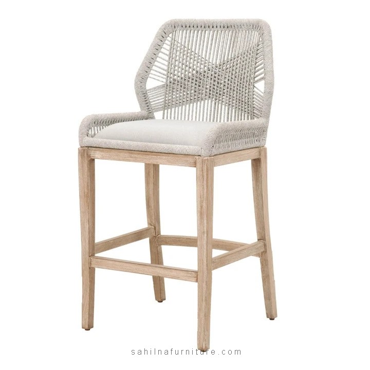 woven rope bar stool