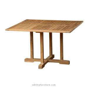 square teak outdoor dining table
