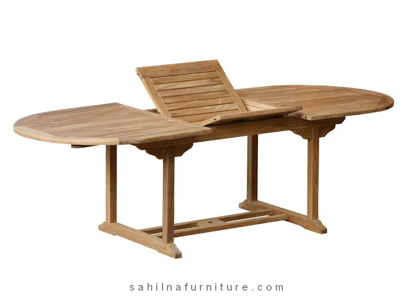 teak extendable garden table