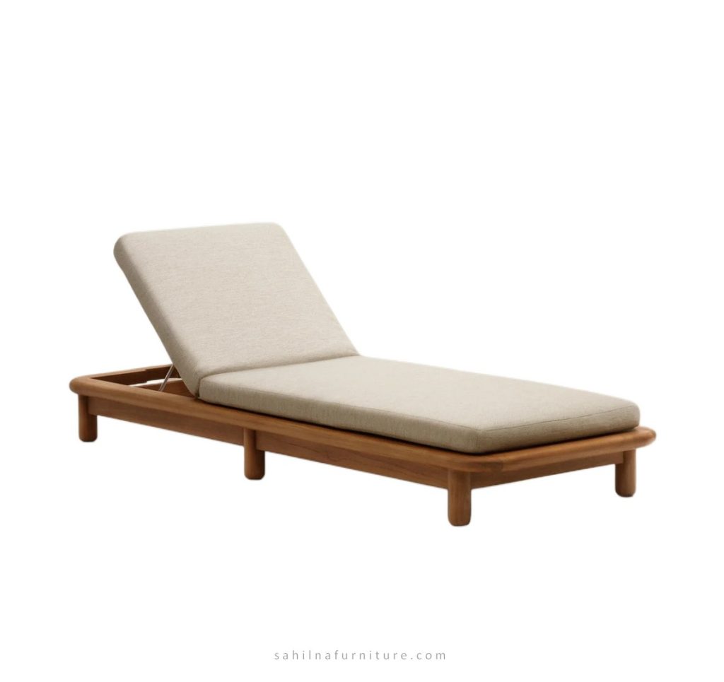 teak garden chaise lounge
