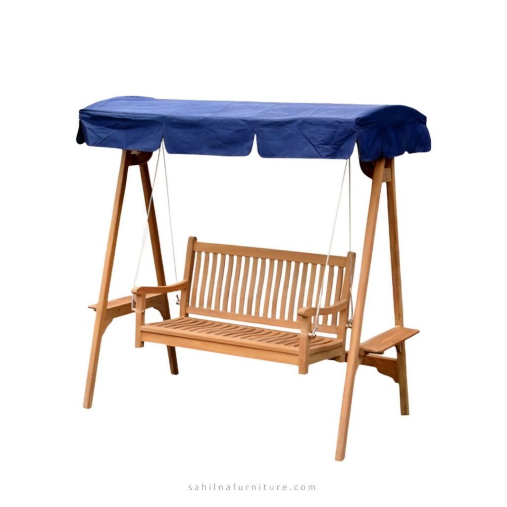 teak garden swing bench